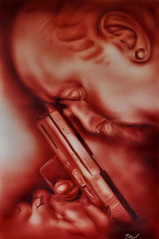 картины из крови австралийского художника